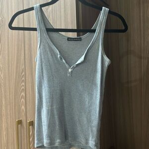 Brandy Melville stripped baby blue tank top